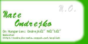 mate ondrejko business card